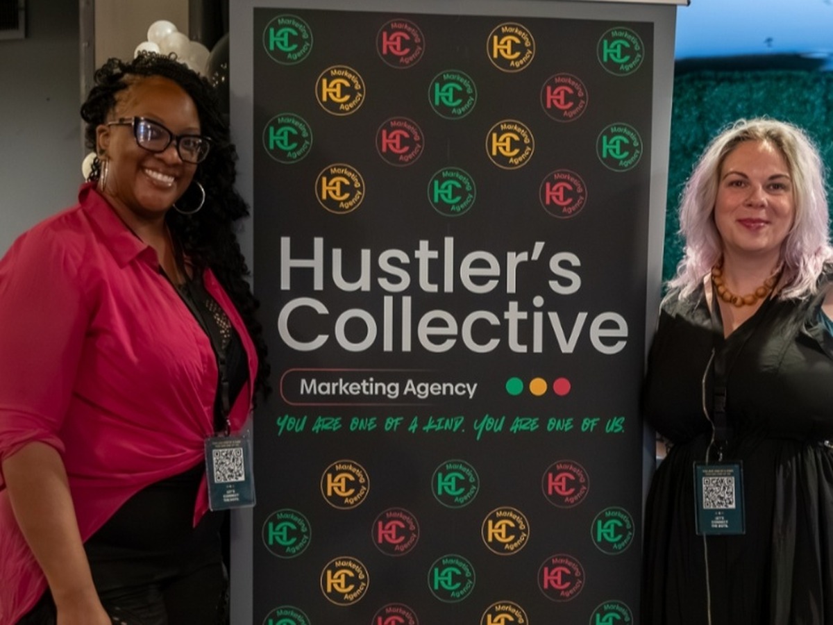 Gigi and Sara of HCMA at the Hustler's Lounge, official marketing partners of the annual Emancipation Ball