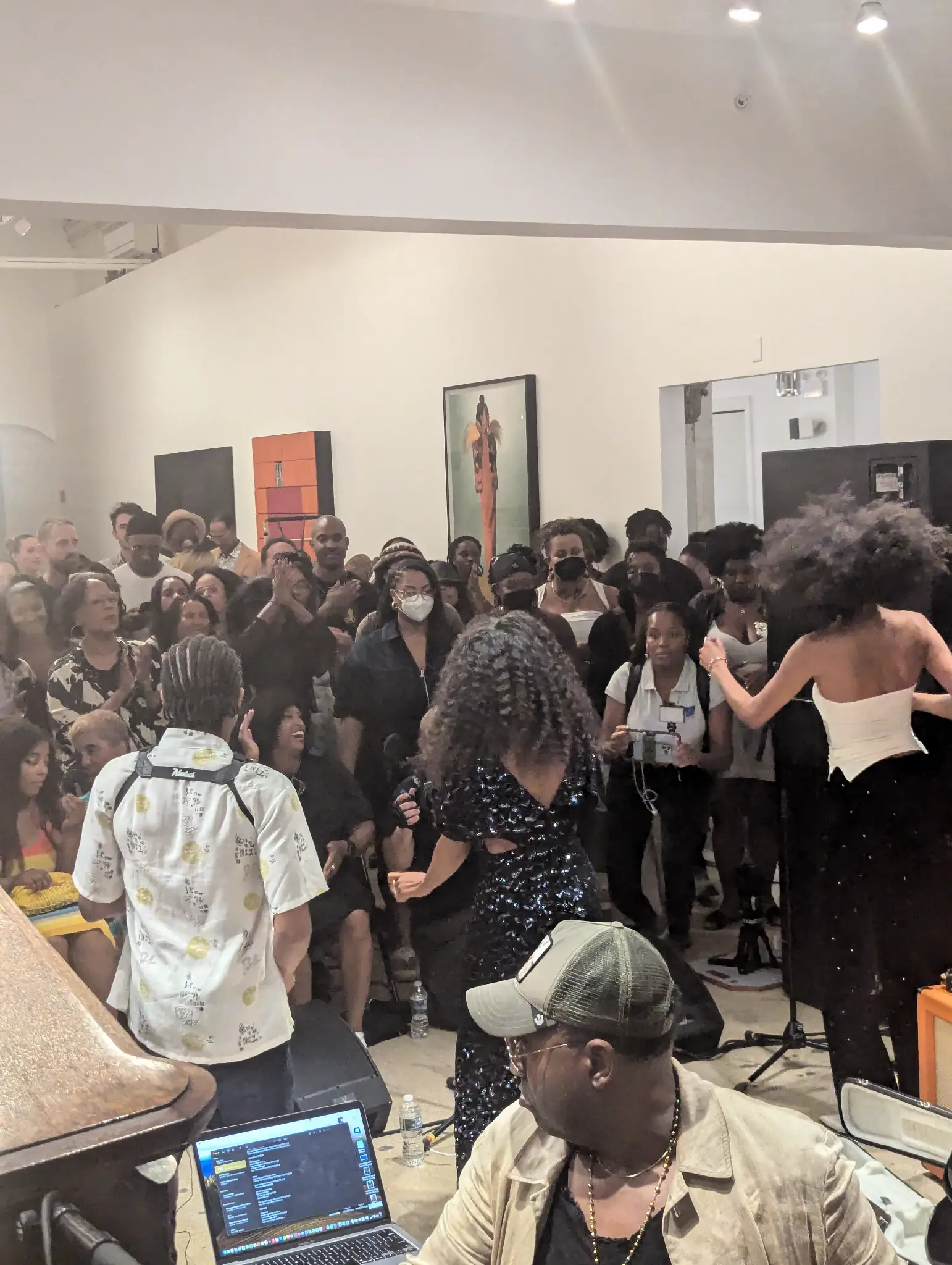 Community celebration at gallery opening